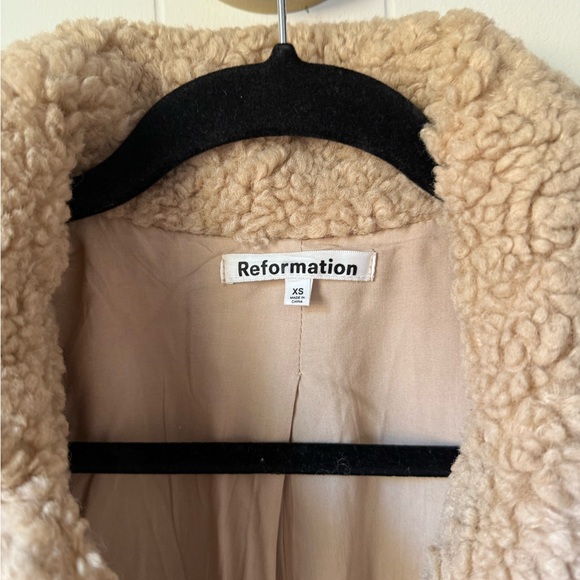 Reformation Ivan Coat- Teddy, Sherpa, Long coat - Picture 4 of 4